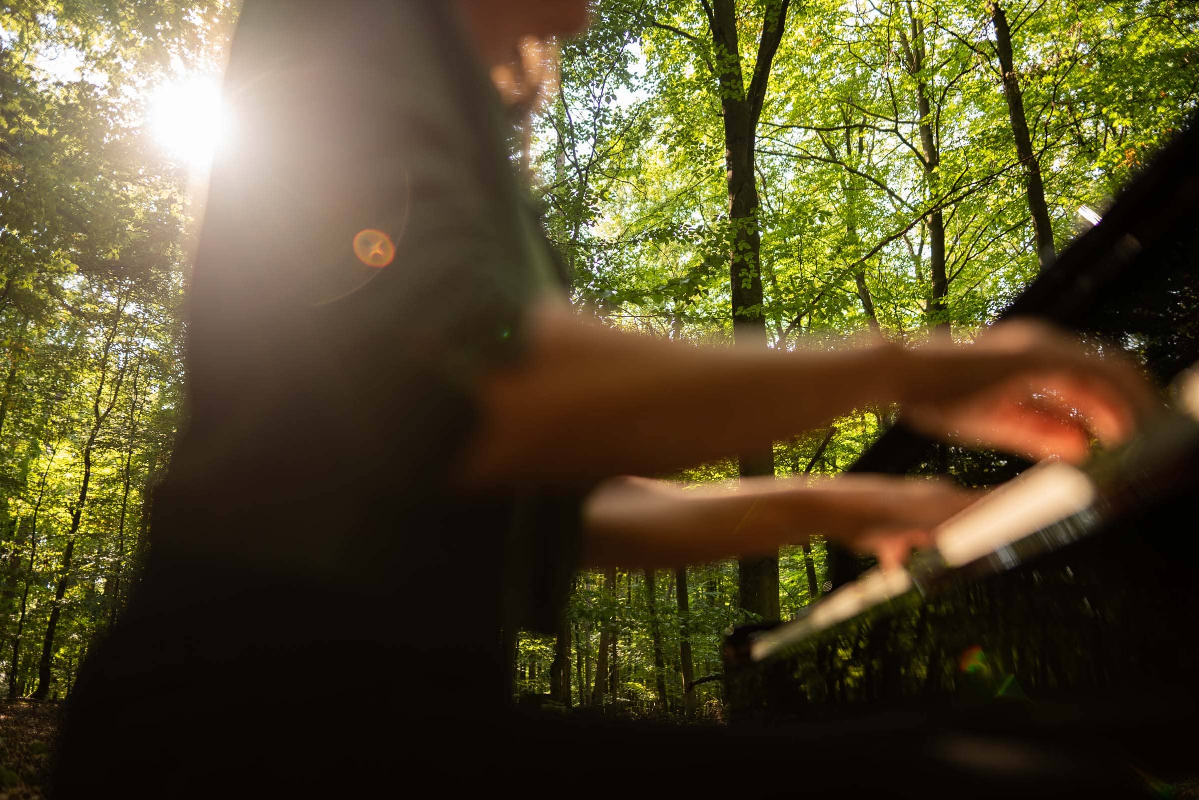 Werbefotografie Musik im Wald
