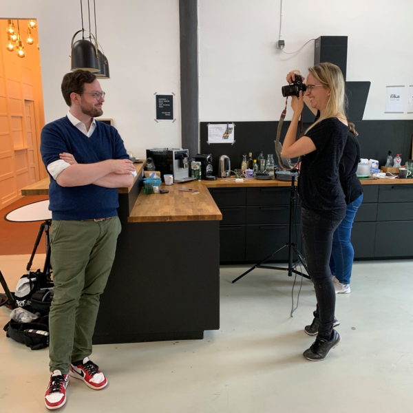 behind-the-scenes von Fotoshooting in Frankfurt